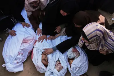 Israeli airstrikes in Gaza kill 70 people, including 22 children, health officials say